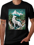 Geometric Wolf Graphic Tee - Wilderness Design