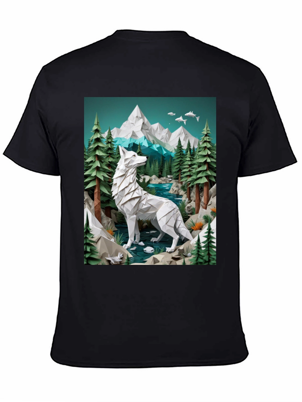 Geometric Wolf Graphic Tee - Wilderness Design