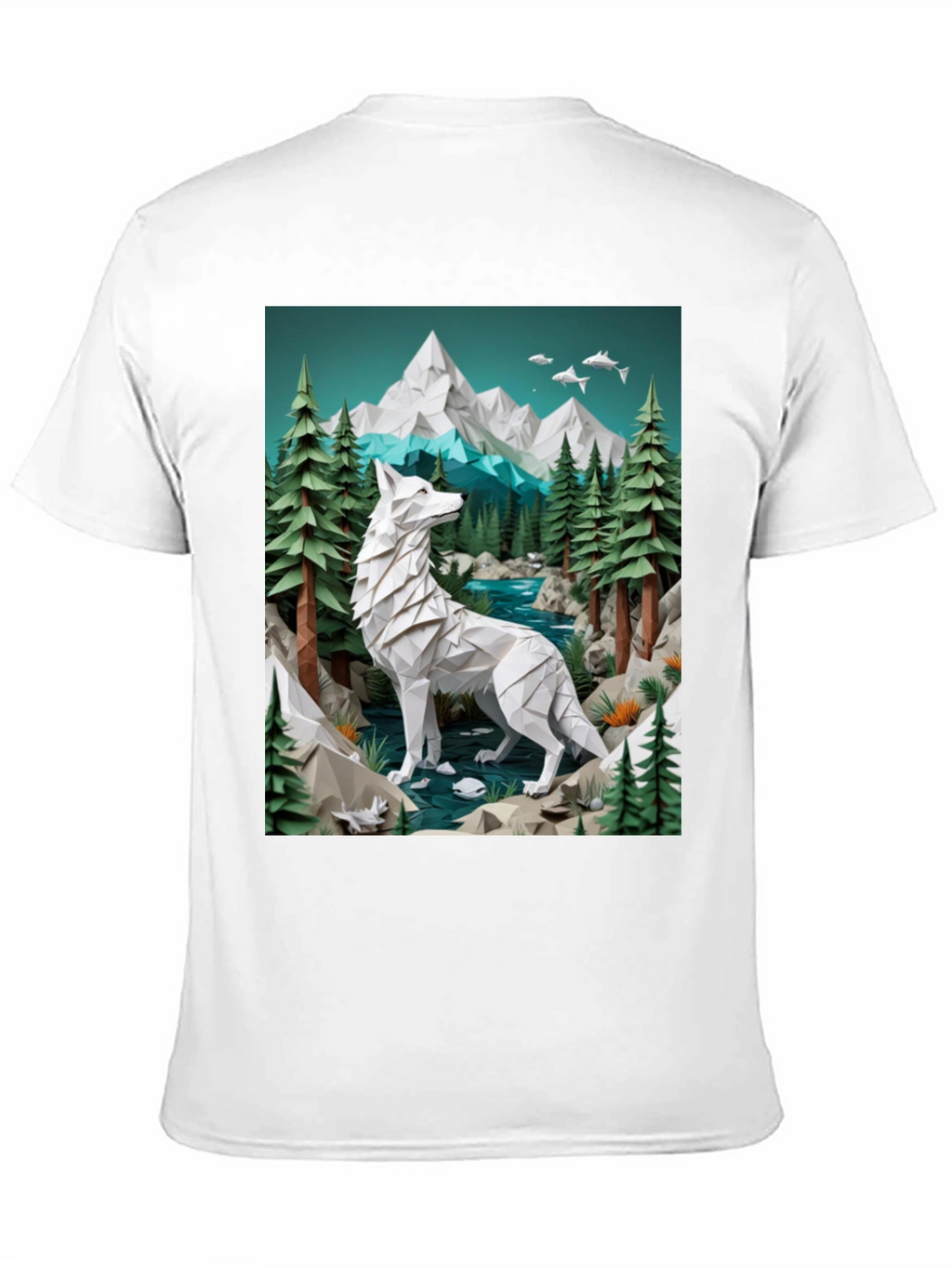 Geometric Wolf Graphic Tee - Wilderness Design