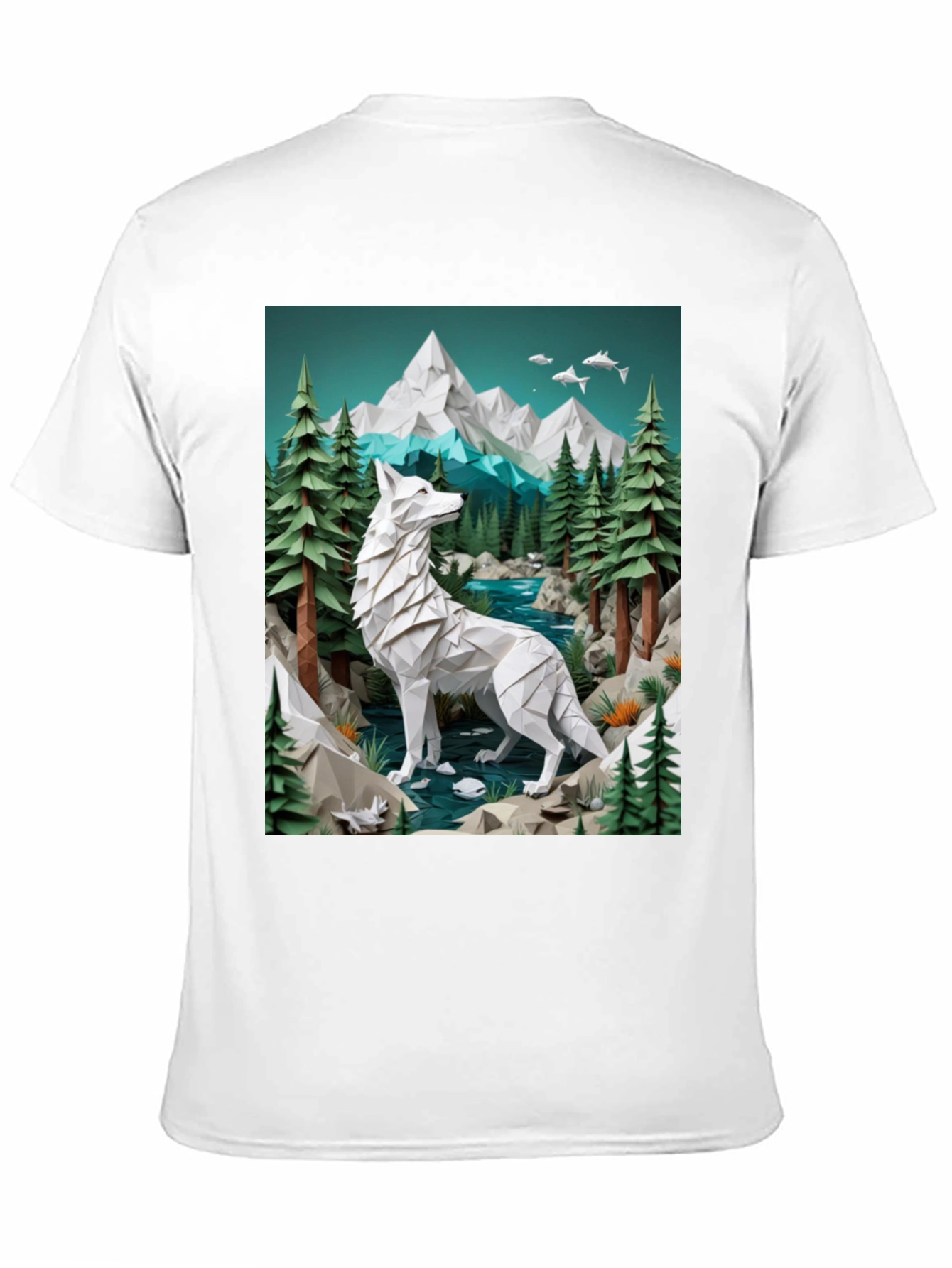 Geometric Wolf Graphic Tee - Wilderness Design