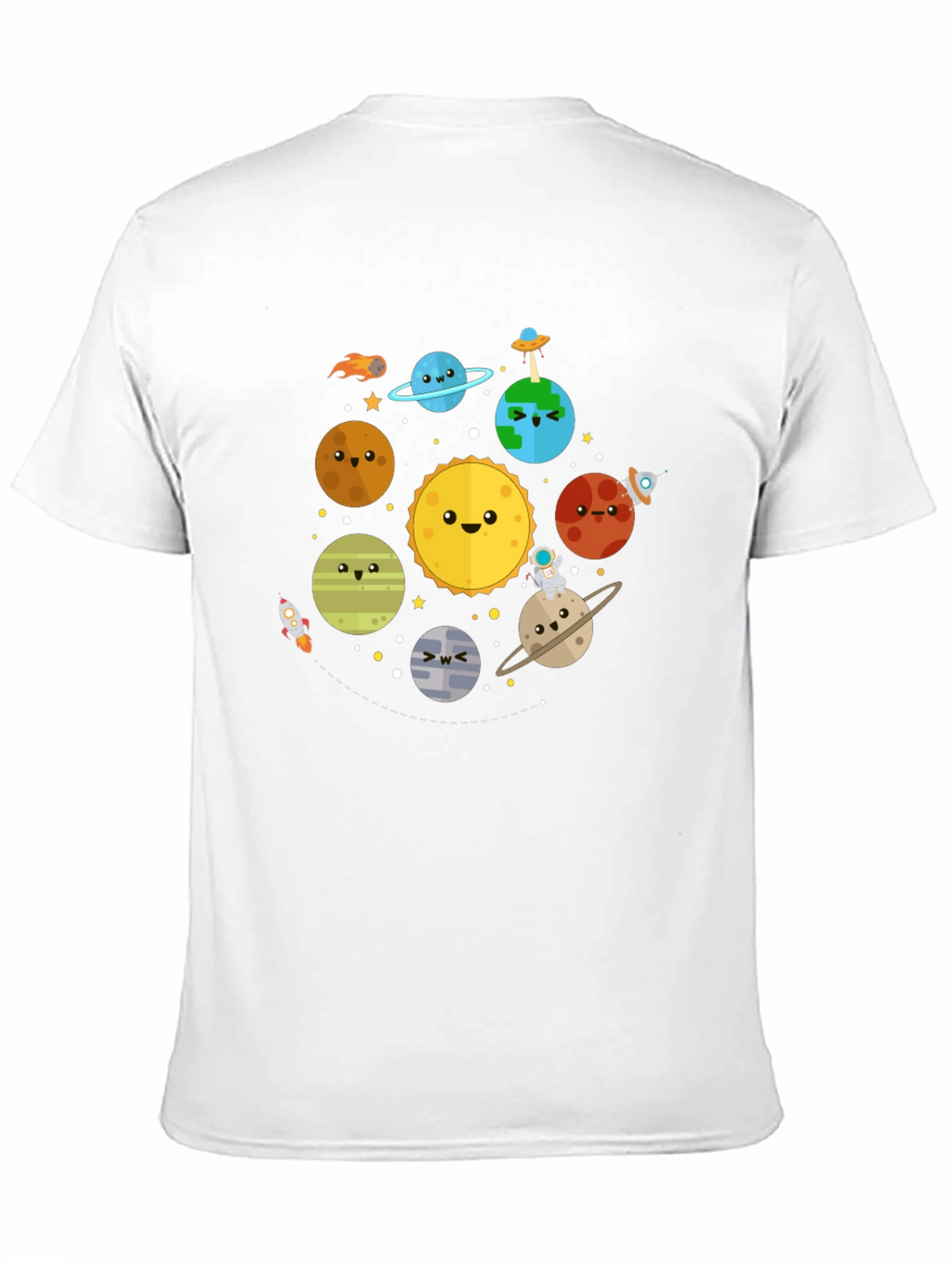 Cartoon Planet T-Shirt - Solar System Tee
