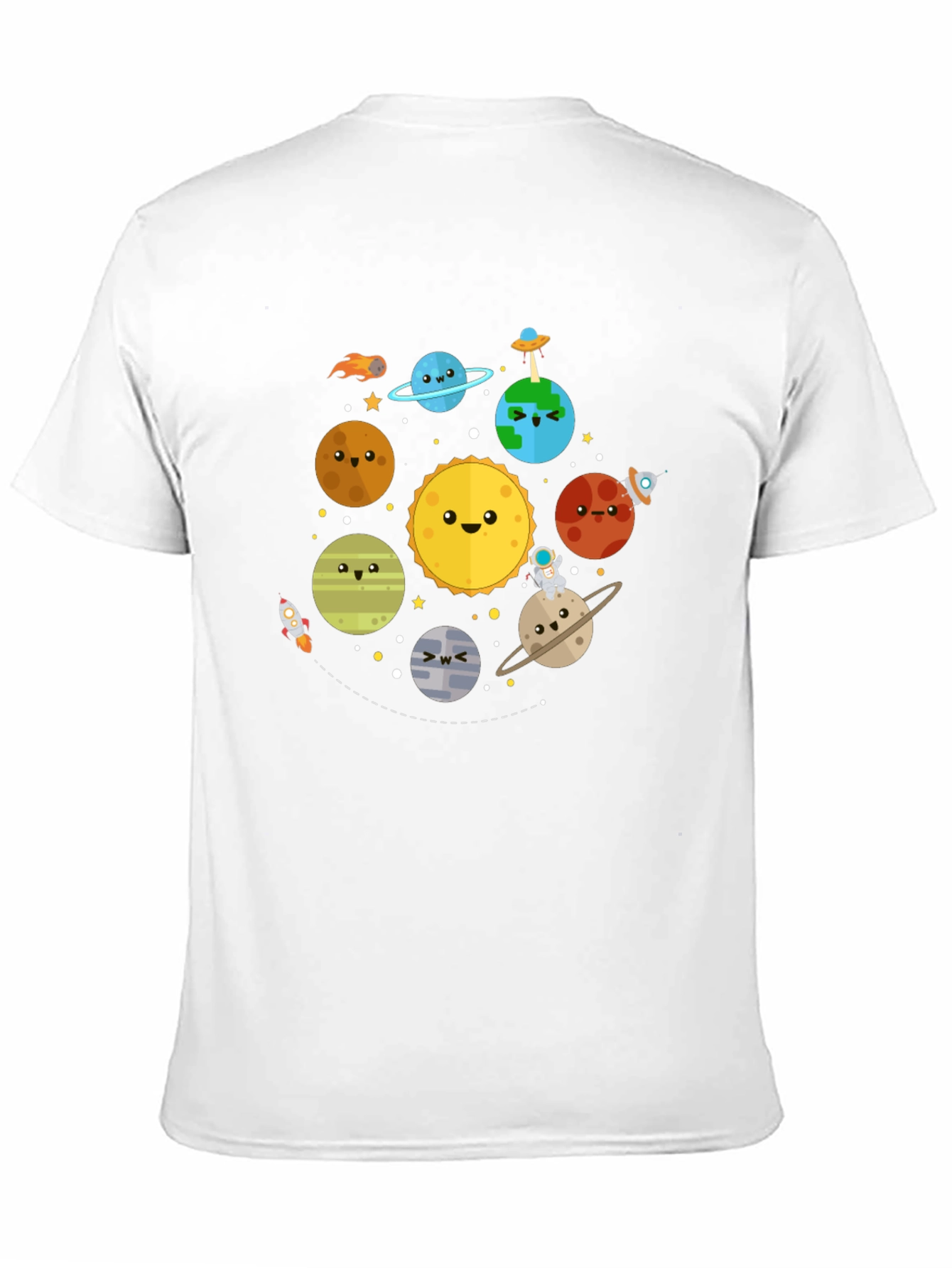 Cartoon Planet T-Shirt - Solar System Tee