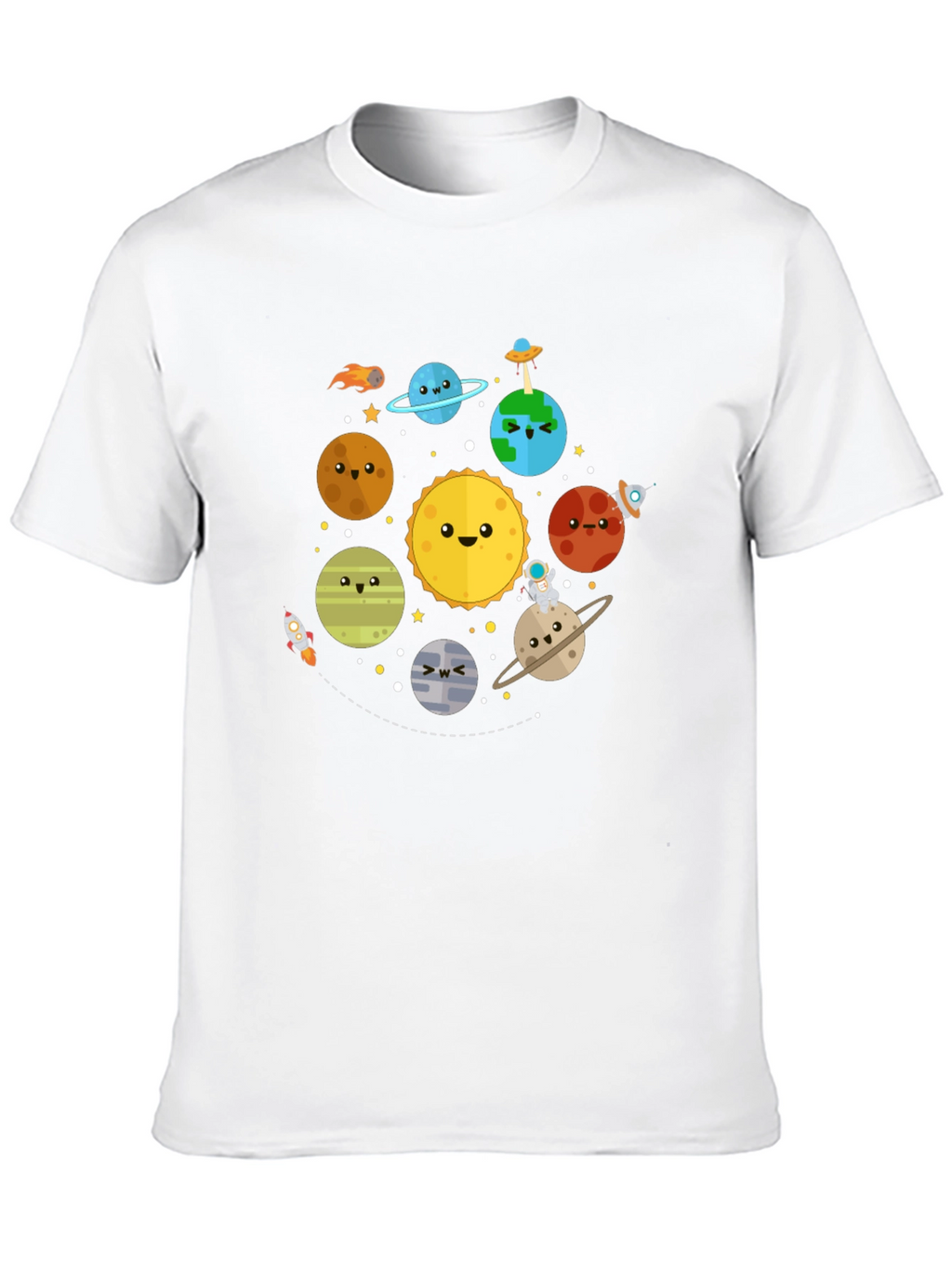 Cartoon Planet T-Shirt - Solar System Tee