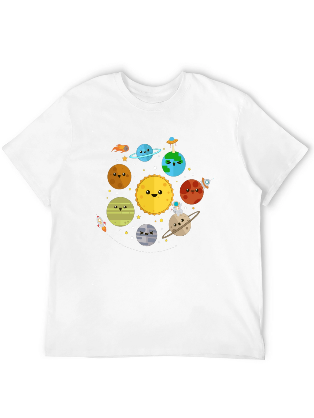 Cartoon Planet T-Shirt - Solar System Tee