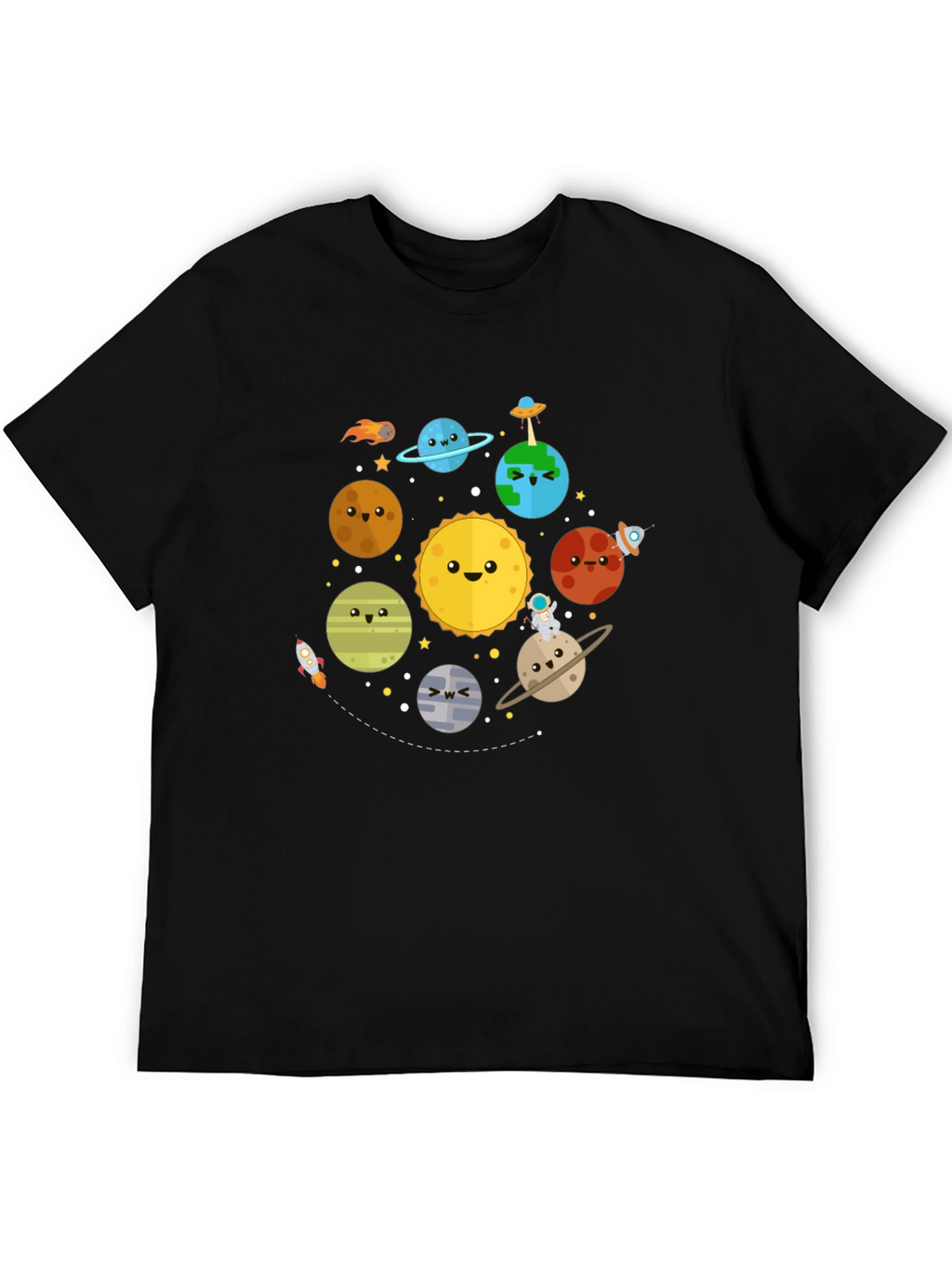 Cartoon Planet T-Shirt - Solar System Tee