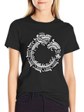 Ouroboros Serpent Graphic T-Shirt - Black