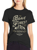 Brave Forest Adventure Graphic T-Shirt