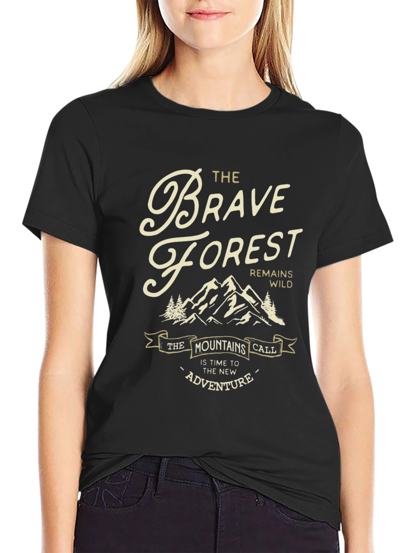 Brave Forest Adventure Graphic T-Shirt