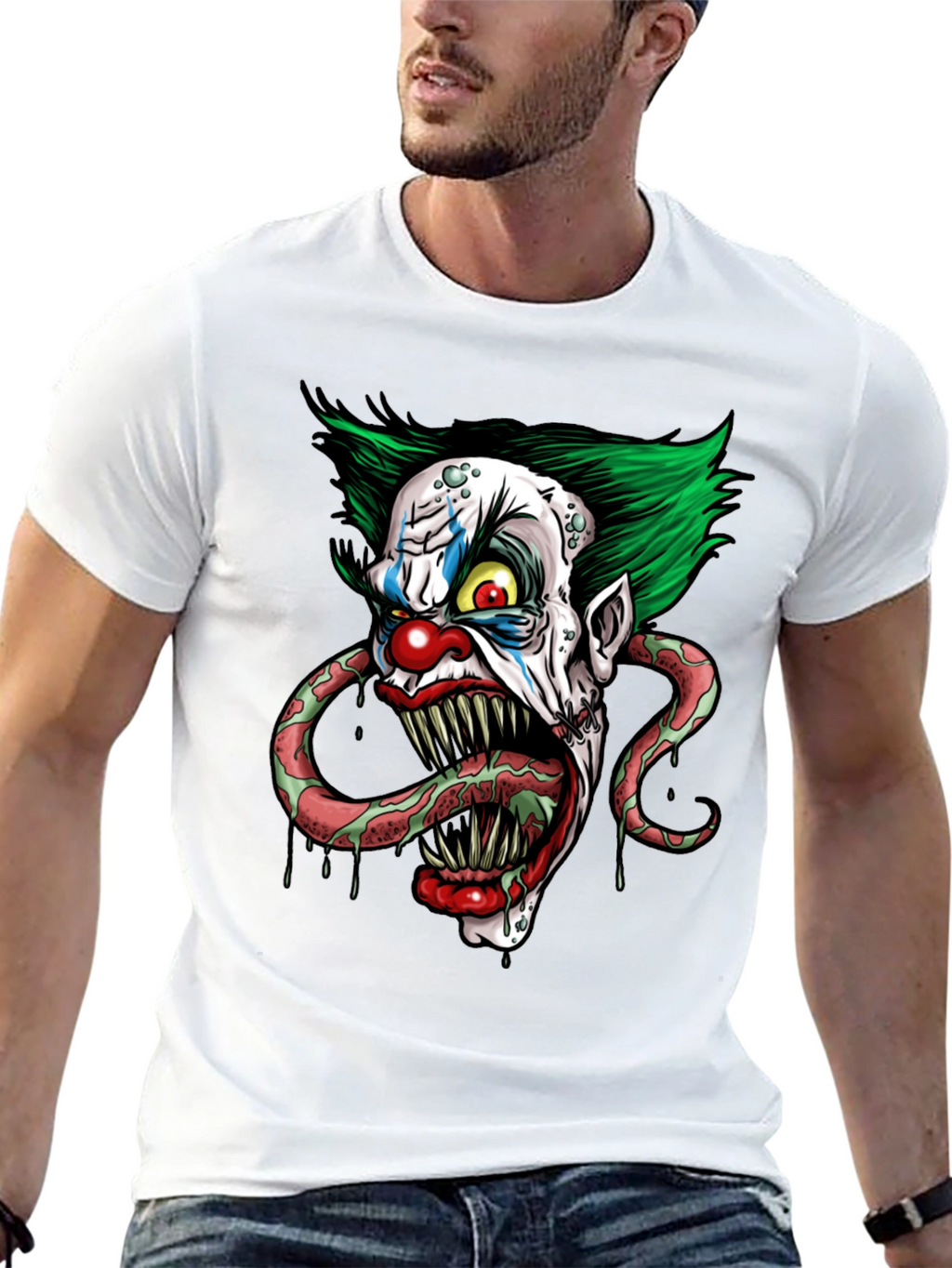 Scary Clown Graphic Tee - Horror T-Shirt