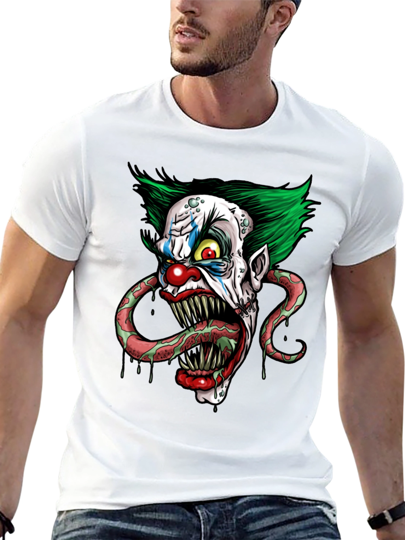 Scary Clown Graphic Tee - Horror T-Shirt