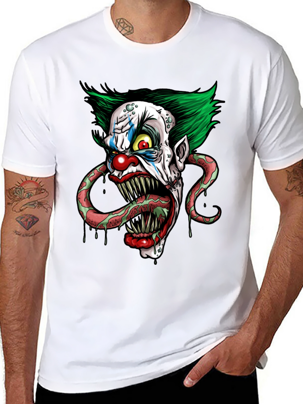 Scary Clown Graphic Tee - Horror T-Shirt