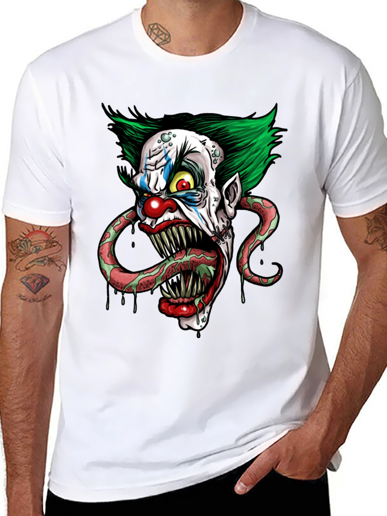 Scary Clown Graphic Tee - Horror T-Shirt