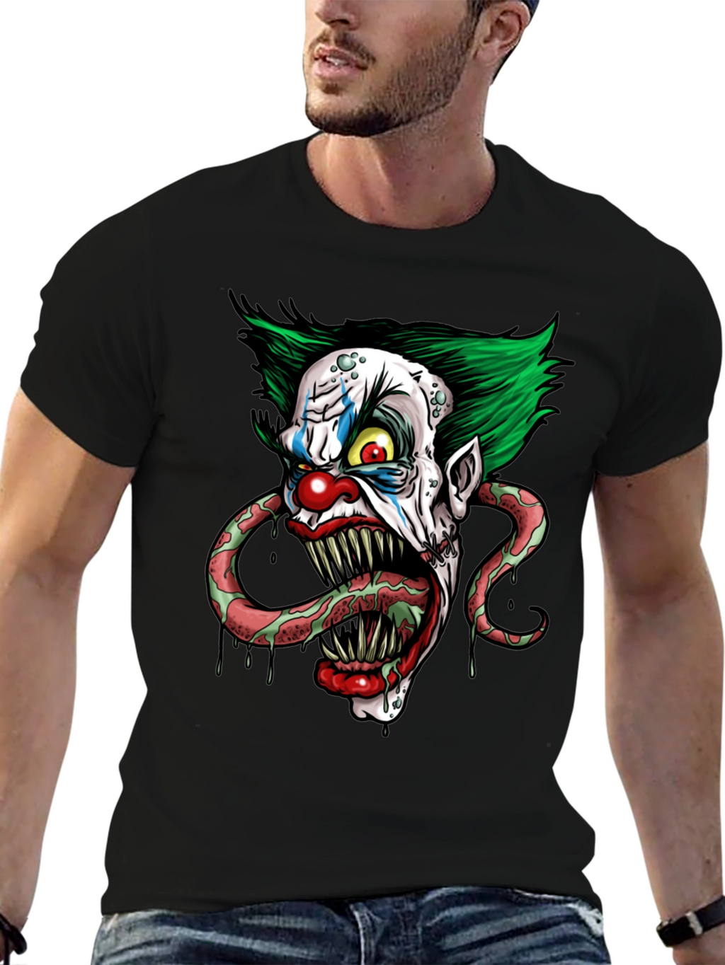 Scary Clown Graphic Tee - Horror T-Shirt