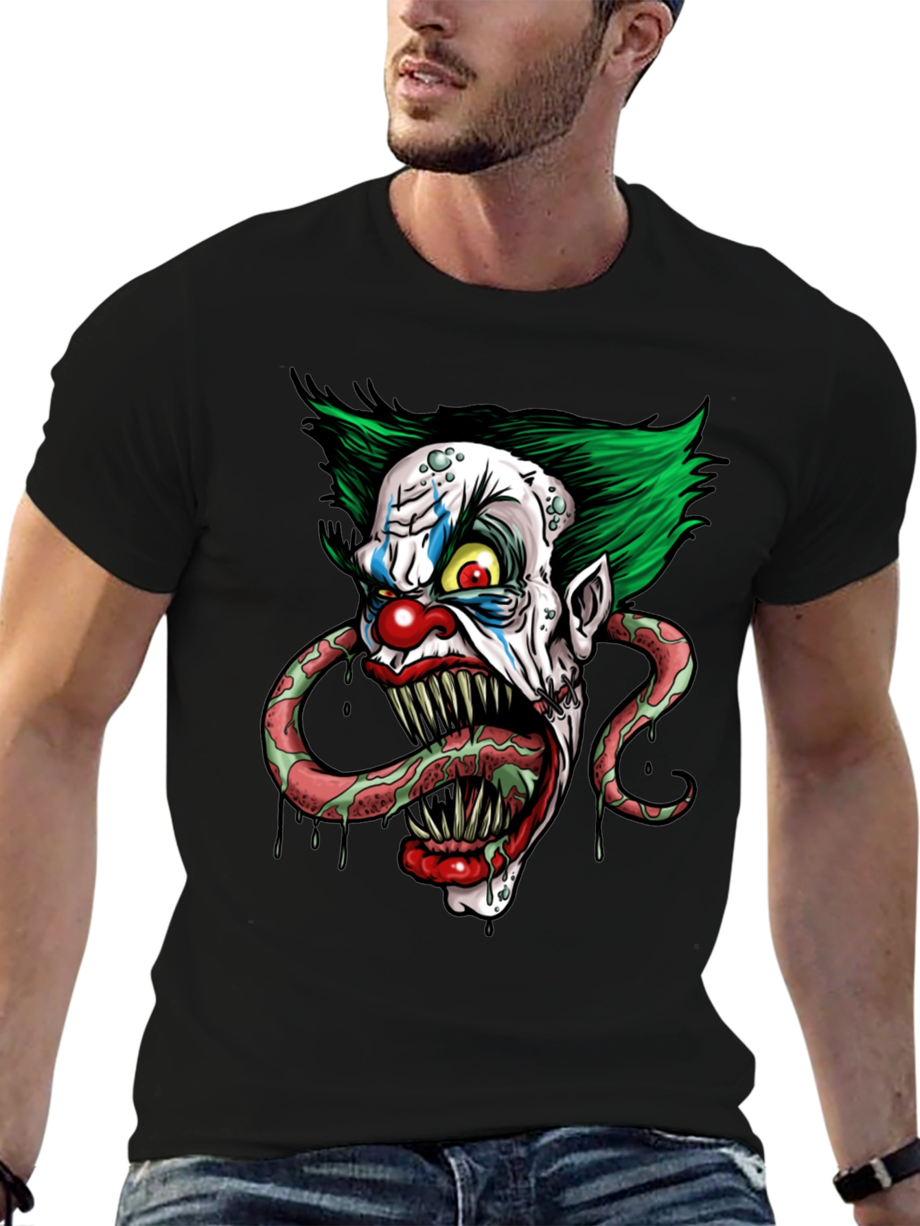Scary Clown Graphic Tee - Horror T-Shirt
