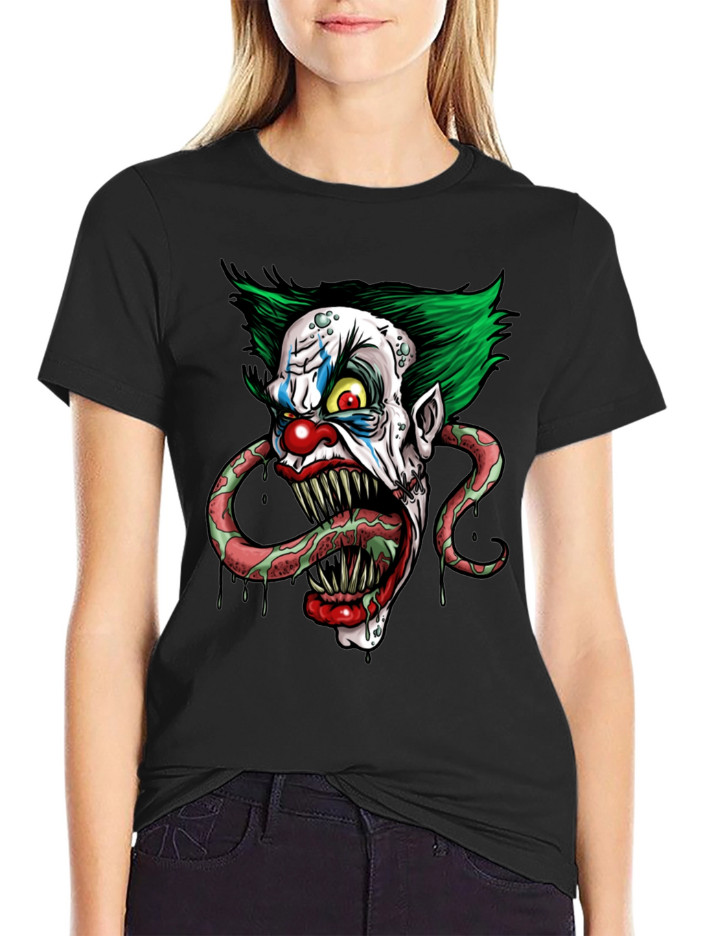 Scary Clown Graphic Tee - Horror T-Shirt