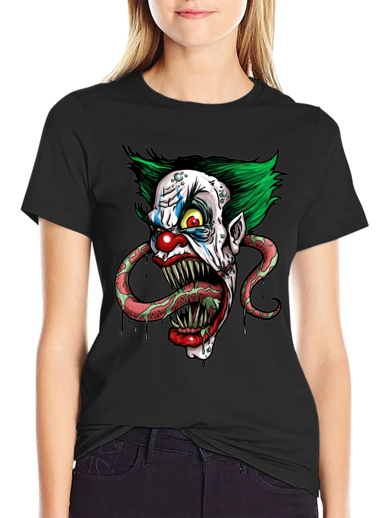 Scary Clown Graphic Tee - Horror T-Shirt