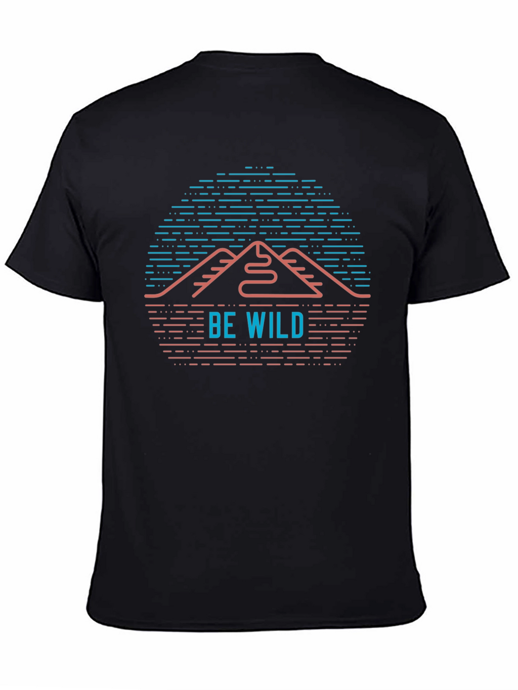 Be Wild Mountain Graphic Black T-Shirt