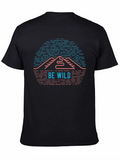 Be Wild Mountain Graphic Black T-Shirt