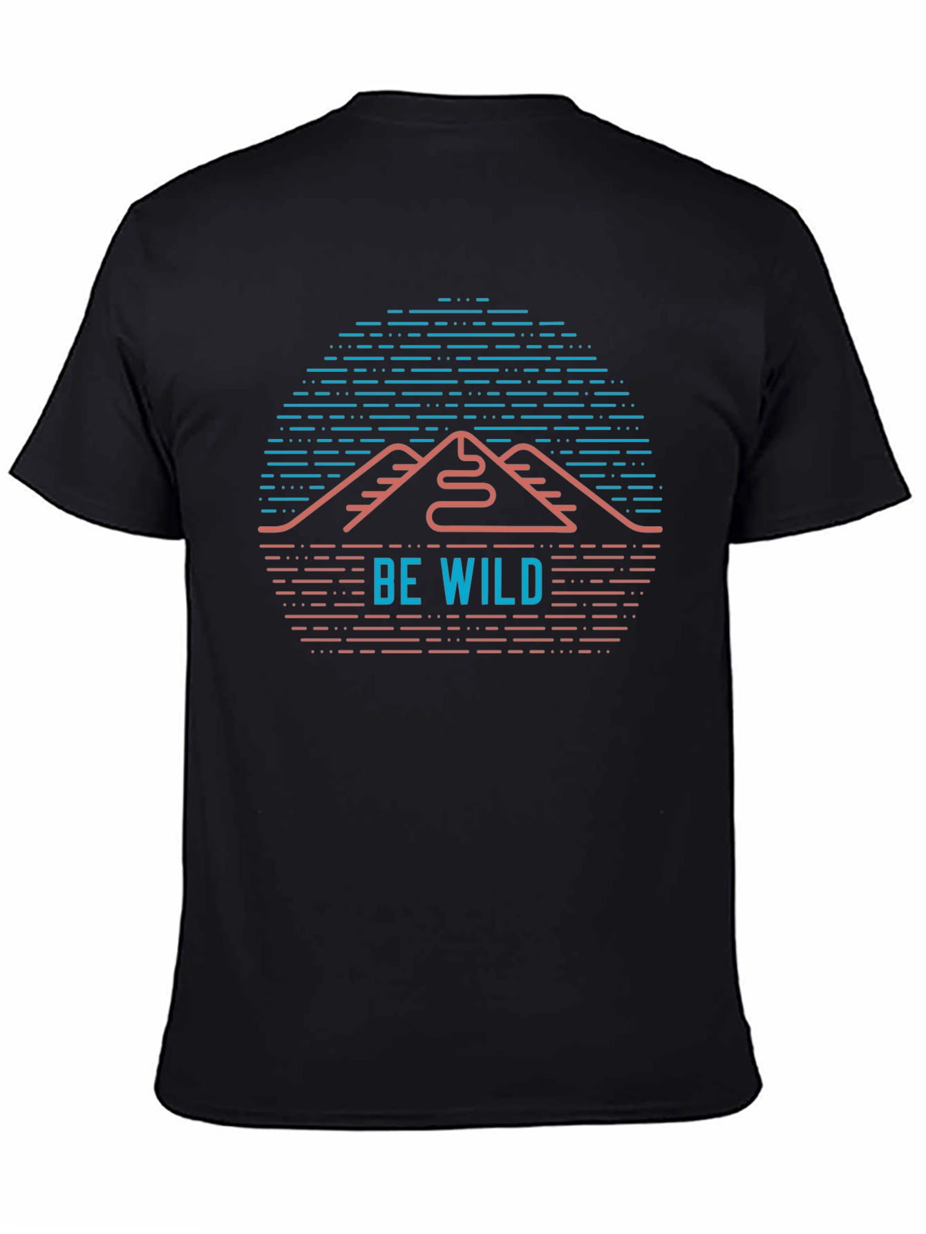 Be Wild Mountain Graphic Black T-Shirt