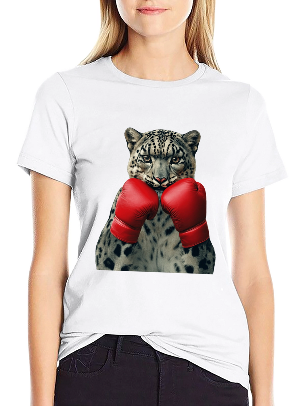 Leopard Boxer Graphic Tee - Punchy Style!