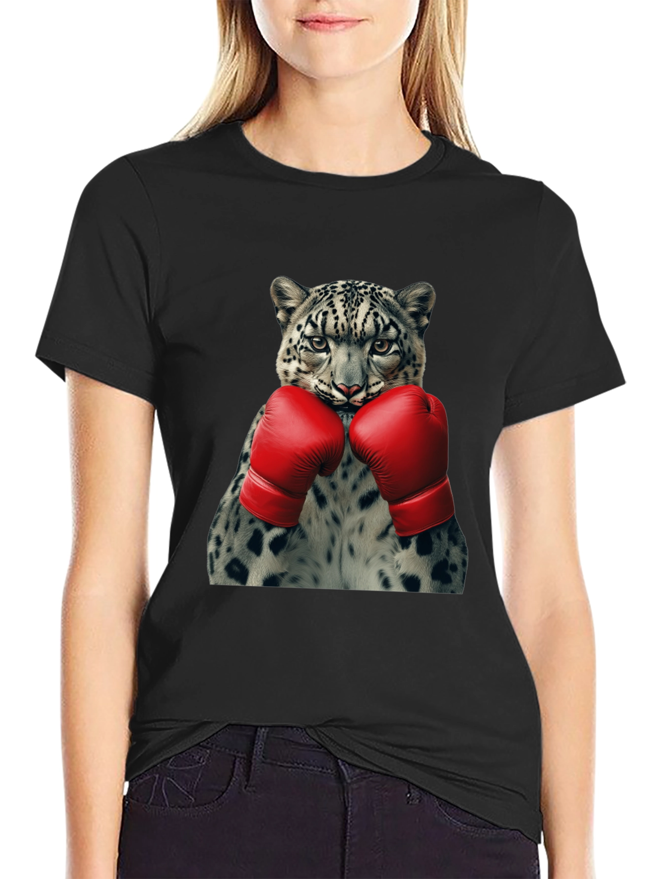 Leopard Boxer Graphic Tee - Punchy Style!