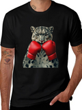 Leopard Boxer Graphic Tee - Punchy Style!
