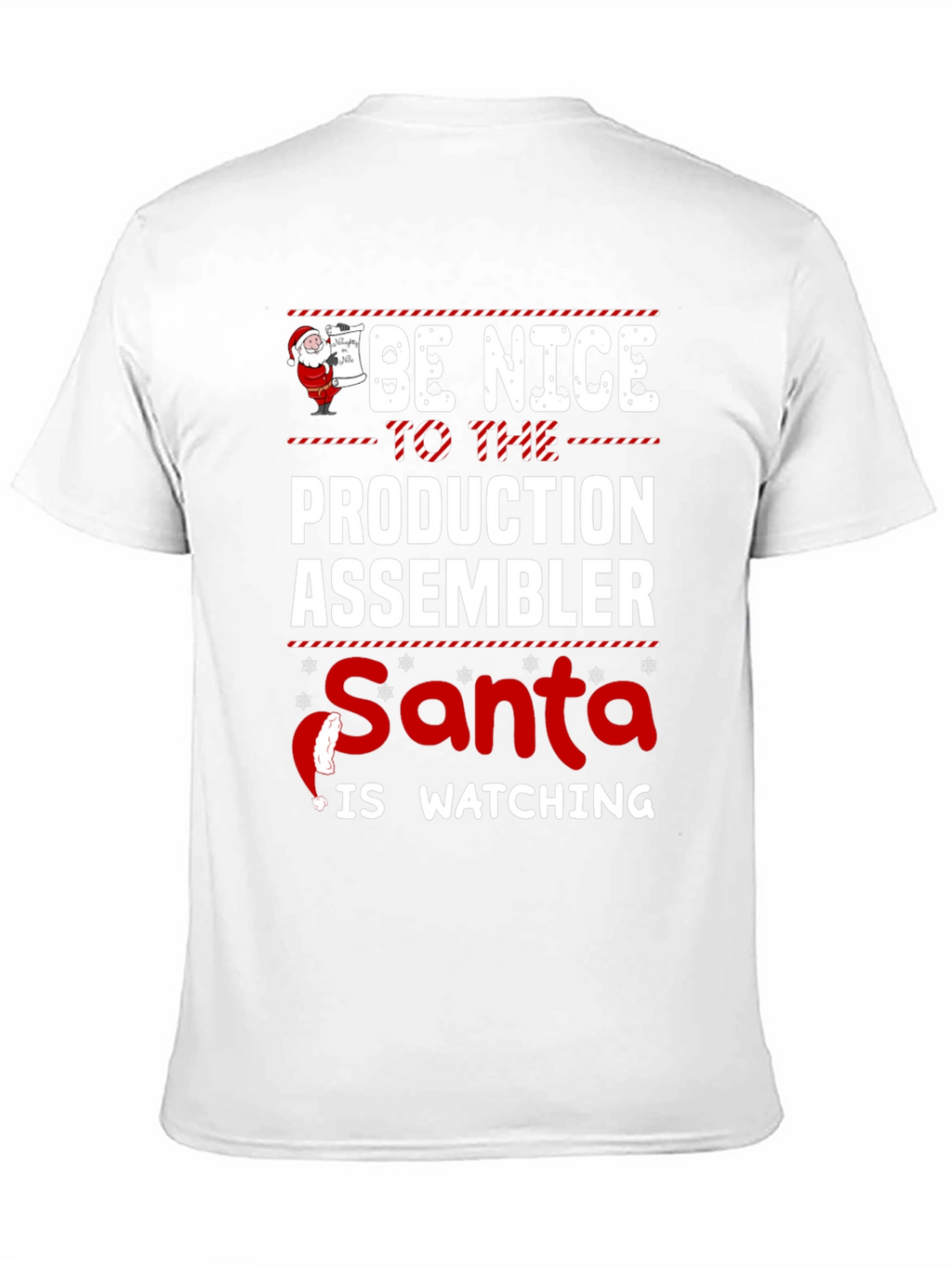 Funny Santa Production Assembler Christmas T-Shirt