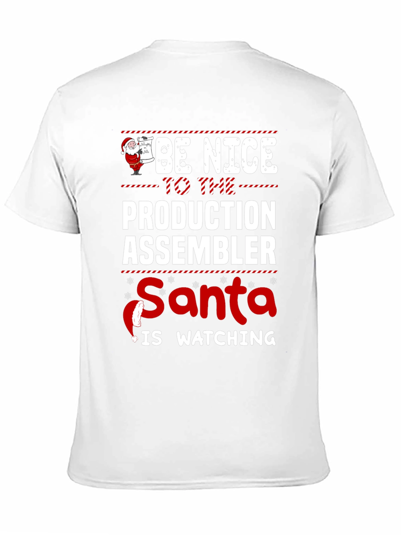 Funny Santa Production Assembler Christmas T-Shirt