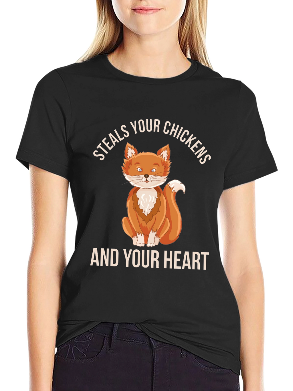 Steals Your Chickens & Heart Fox Graphic Tee