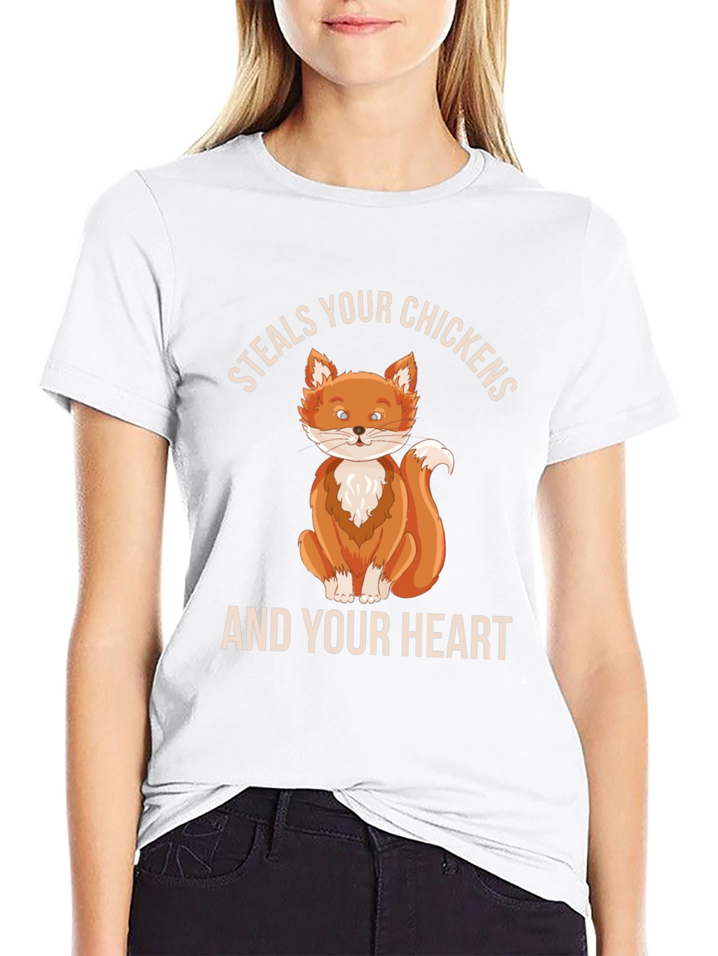Steals Your Chickens & Heart Fox Graphic Tee