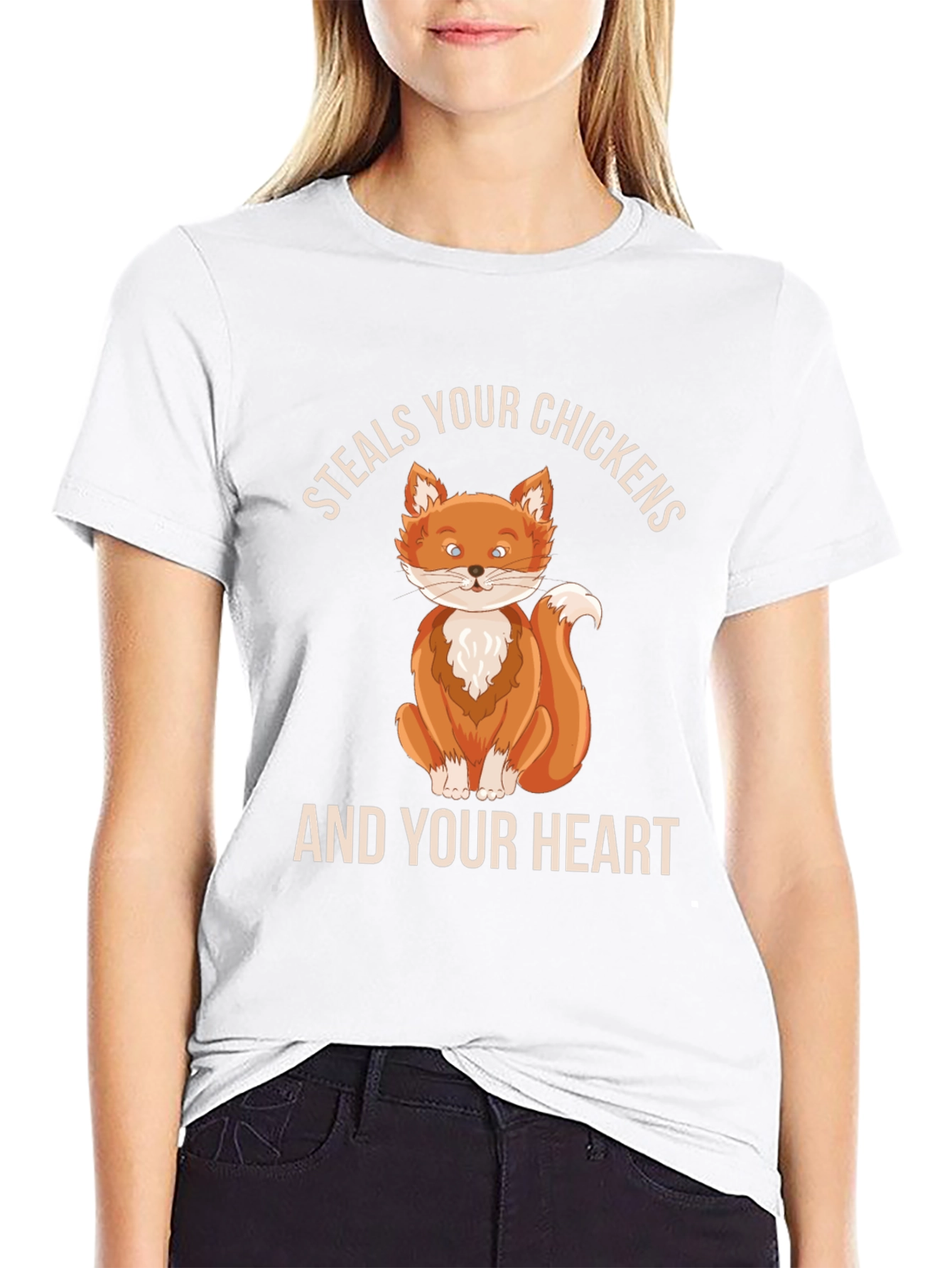 Steals Your Chickens & Heart Fox Graphic Tee