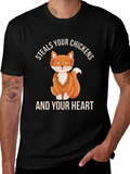 Steals Your Chickens & Heart Fox Graphic Tee
