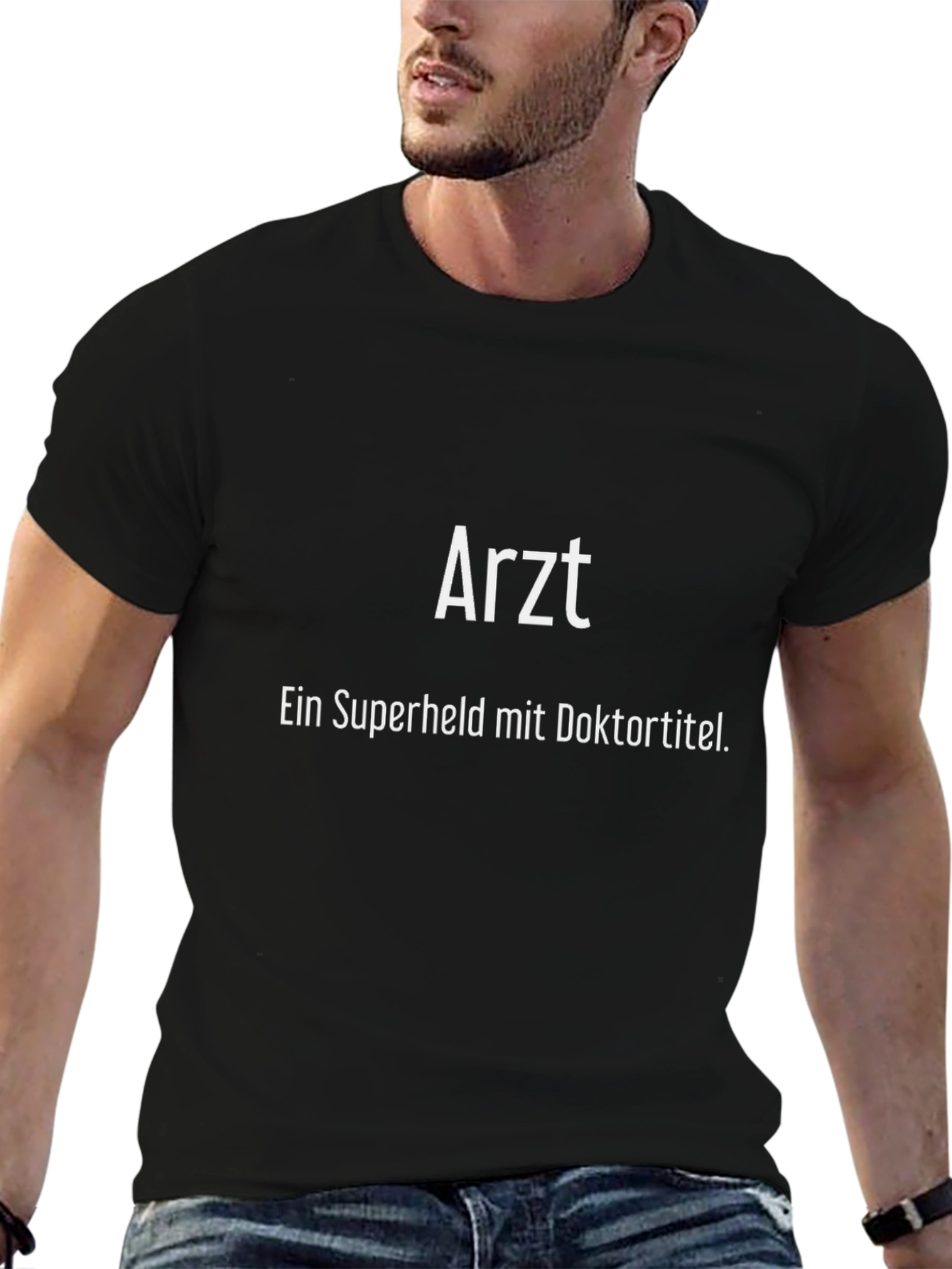 Arzt Doctor Superhero T-Shirt - Black Cotton Tee