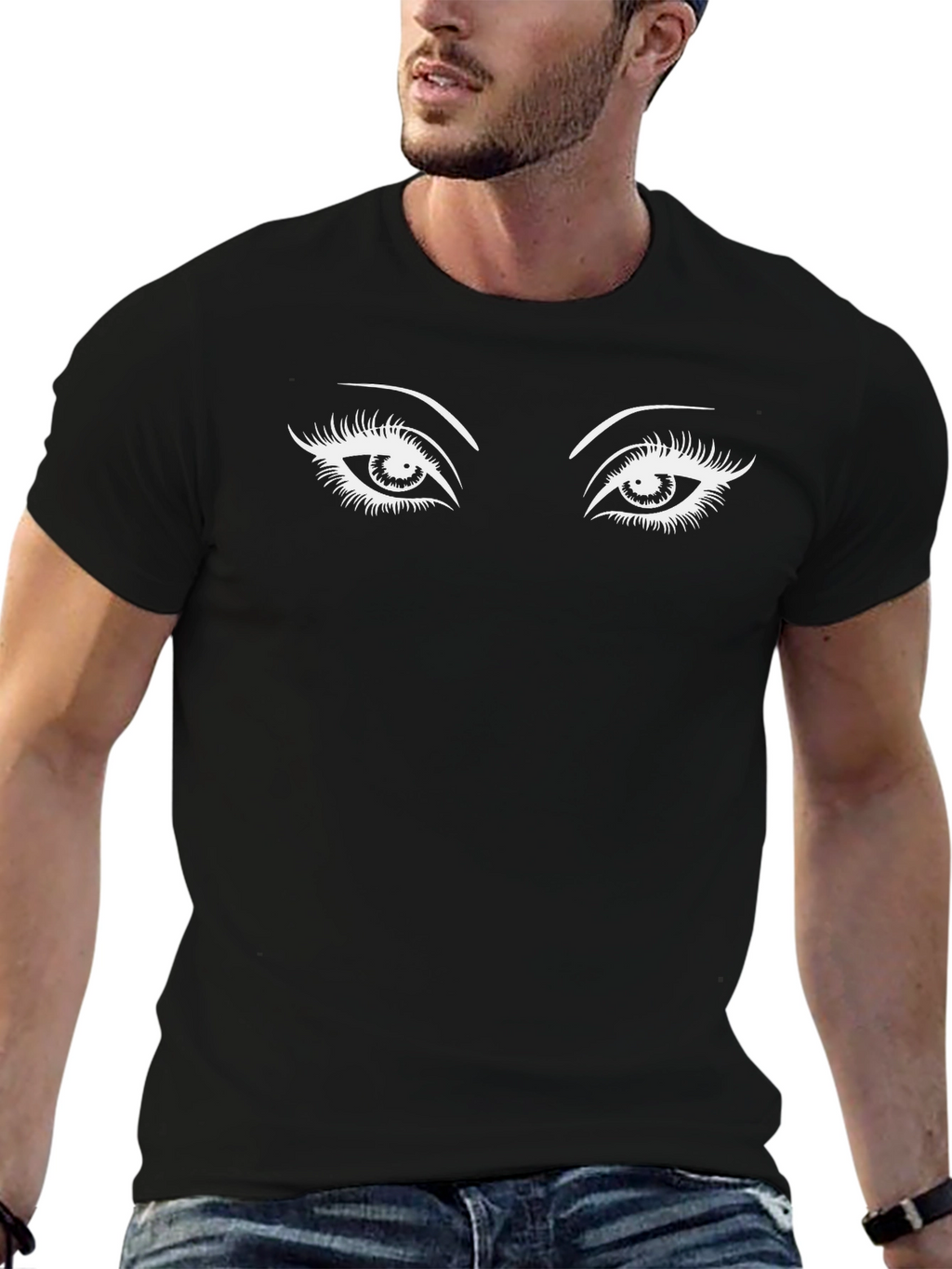 Eyes Graphic Tee - Unisex Black T-Shirt