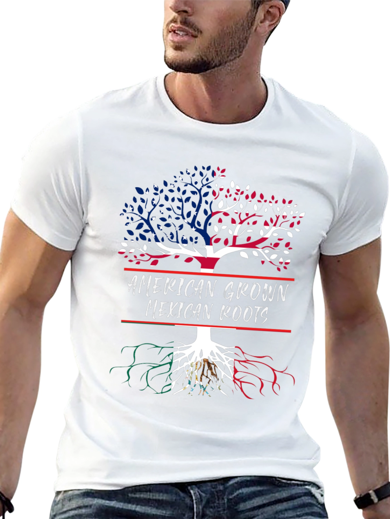 American Grown Mexican Roots Graphic Tee