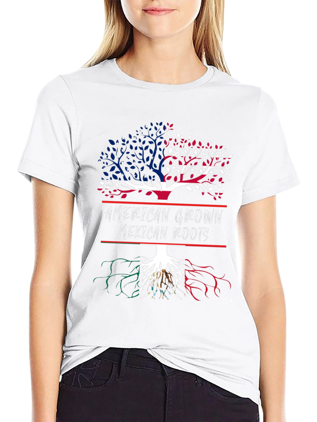 American Grown Mexican Roots Graphic Tee