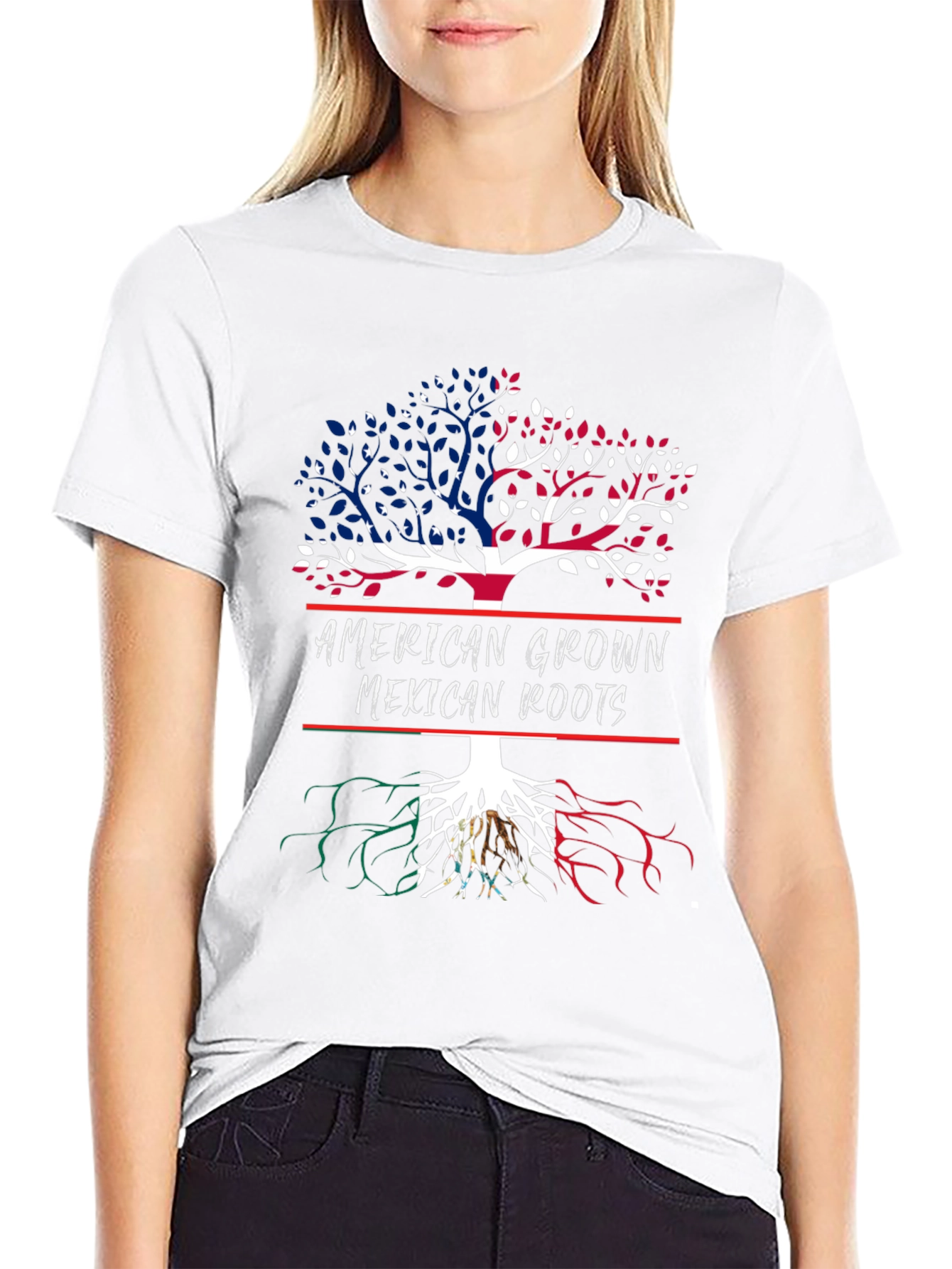American Grown Mexican Roots Graphic Tee