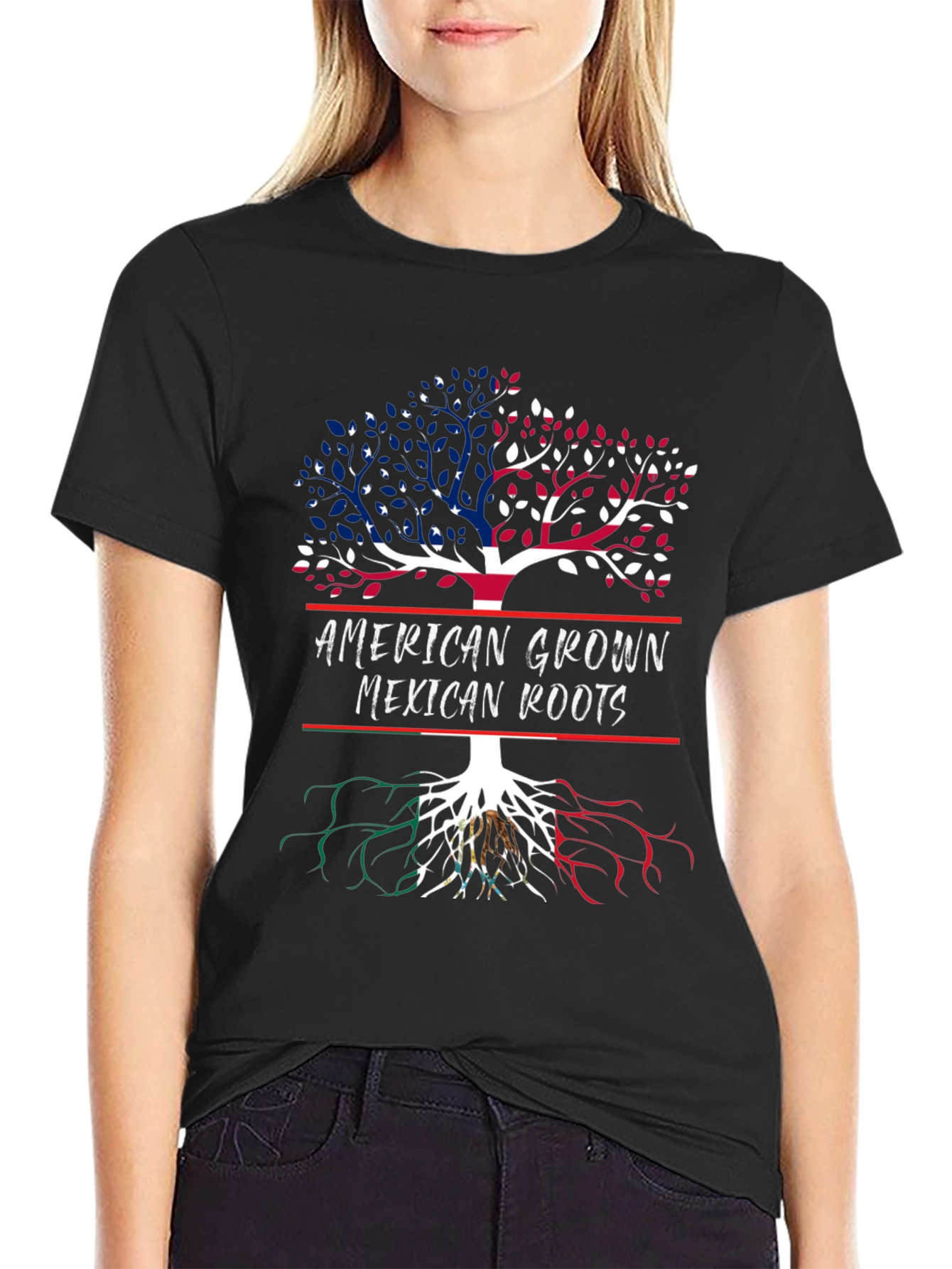 American Grown Mexican Roots Graphic Tee