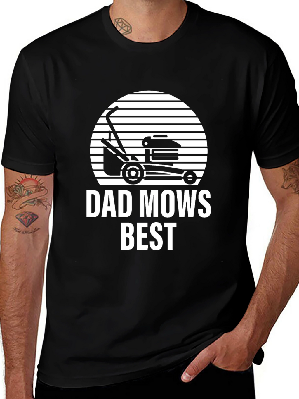 Dad Mows Best T-Shirt - Fathers Day Gift