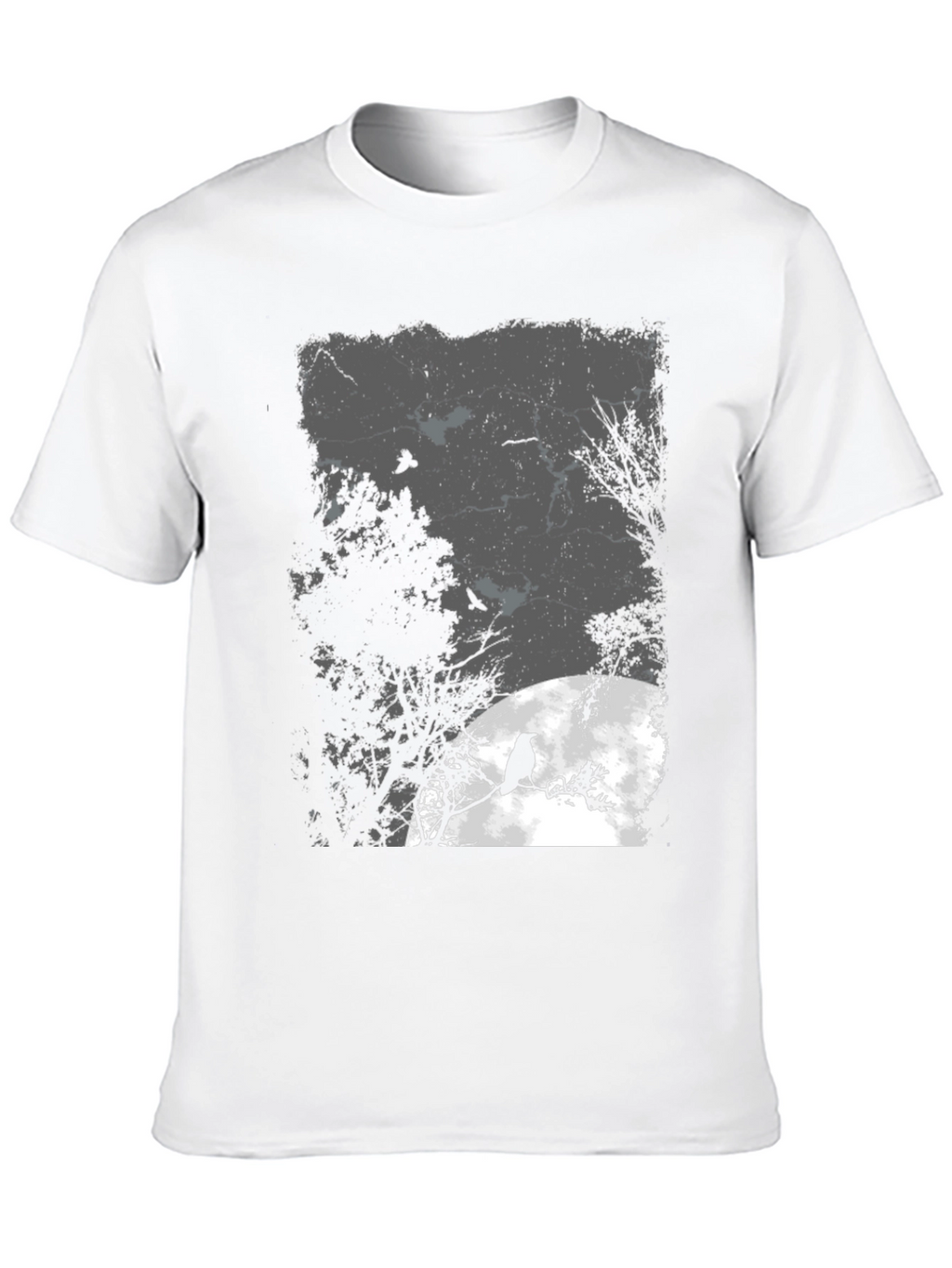 Raven Moon Black T-Shirt - Gothic Style