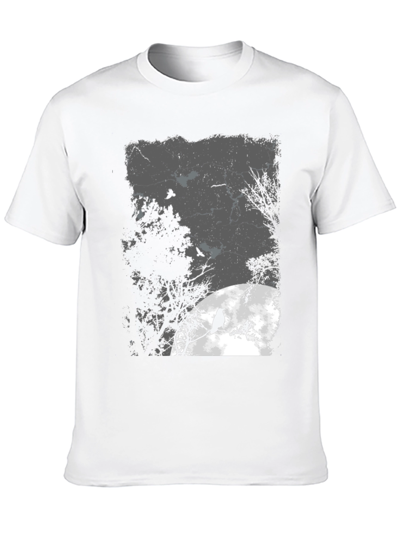 Raven Moon Black T-Shirt - Gothic Style