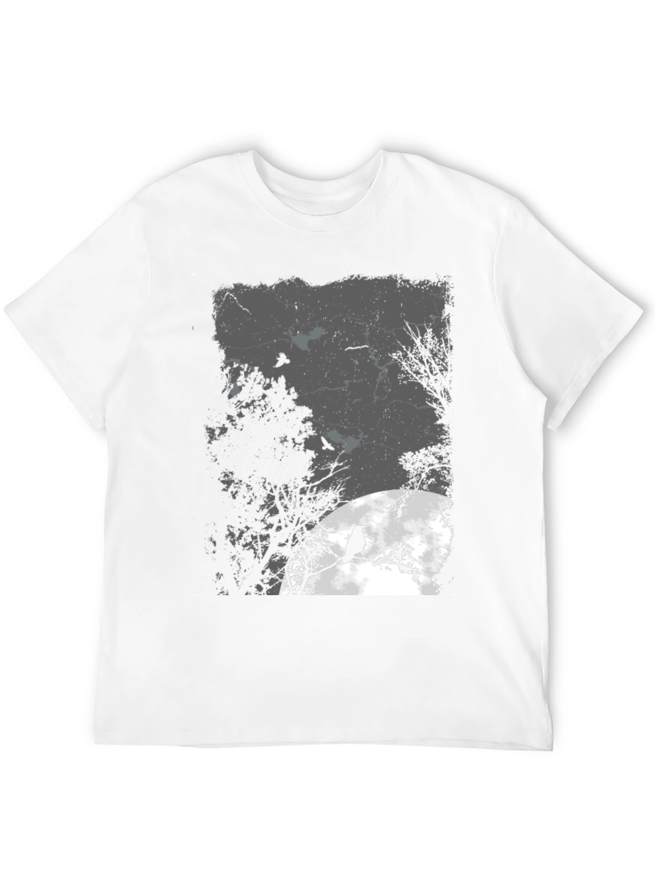 Raven Moon Black T-Shirt - Gothic Style