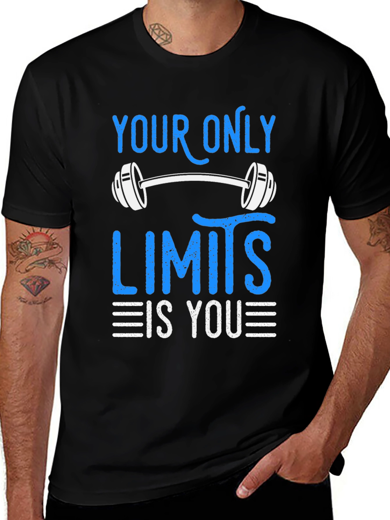 Motivational Workout T-Shirt - Your Only Limits is You