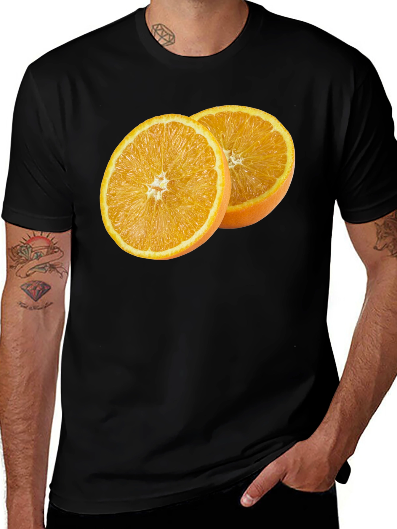 Orange Slice Graphic Tee - Fresh & Fun Design