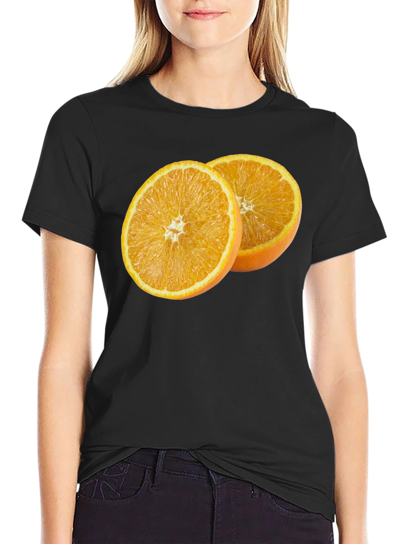 Orange Slice Graphic Tee - Fresh & Fun Design