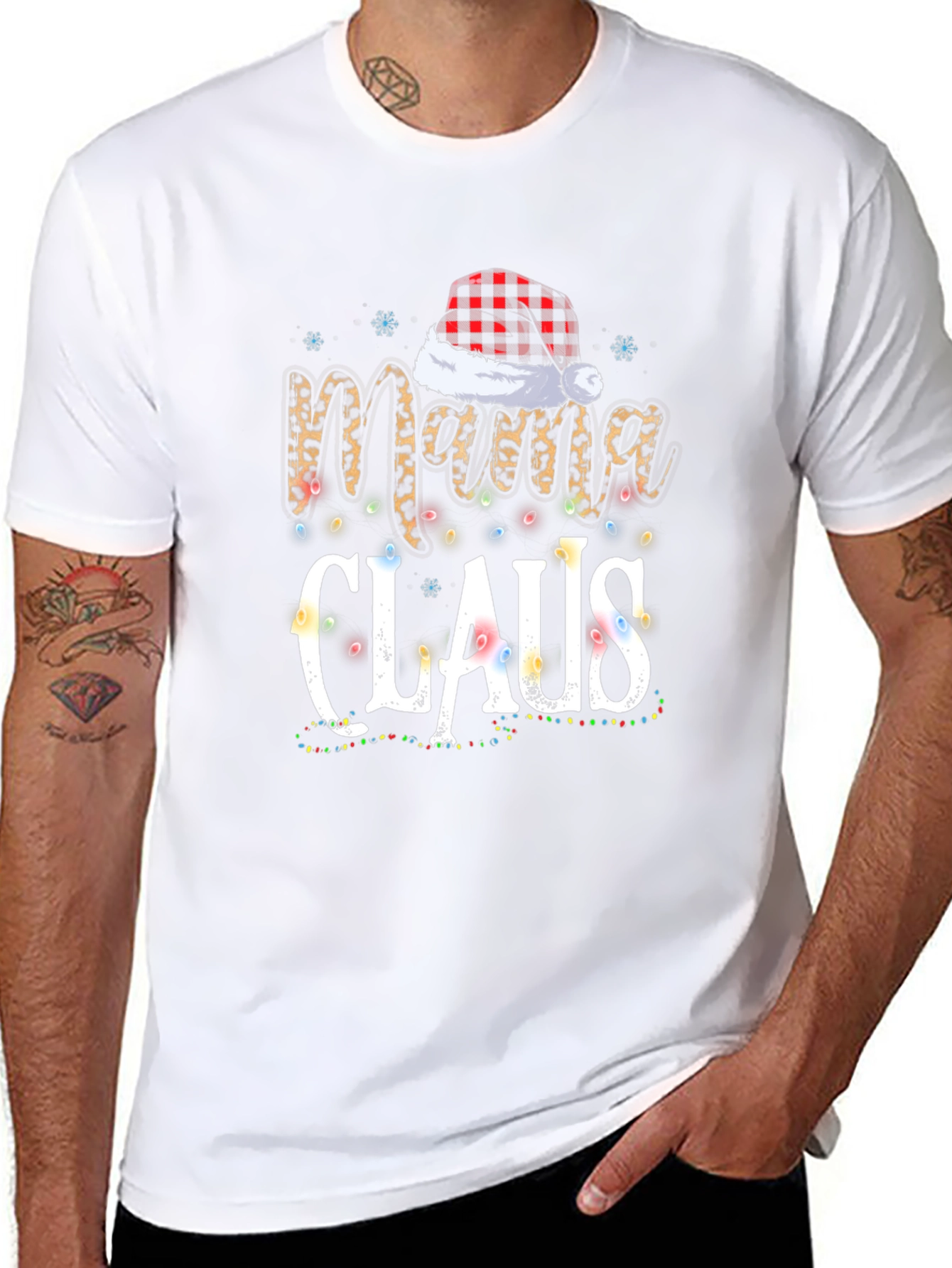 Mama Claus Christmas Graphic Tee Shirt