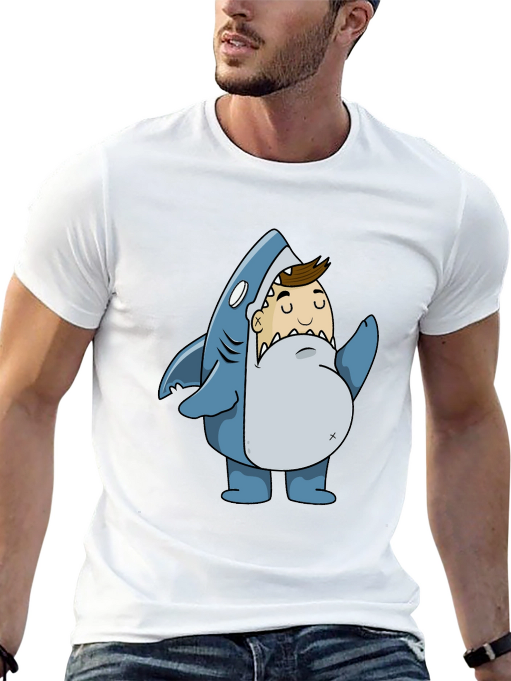 Shark Attack T-Shirt - Novelty Graphic Tee