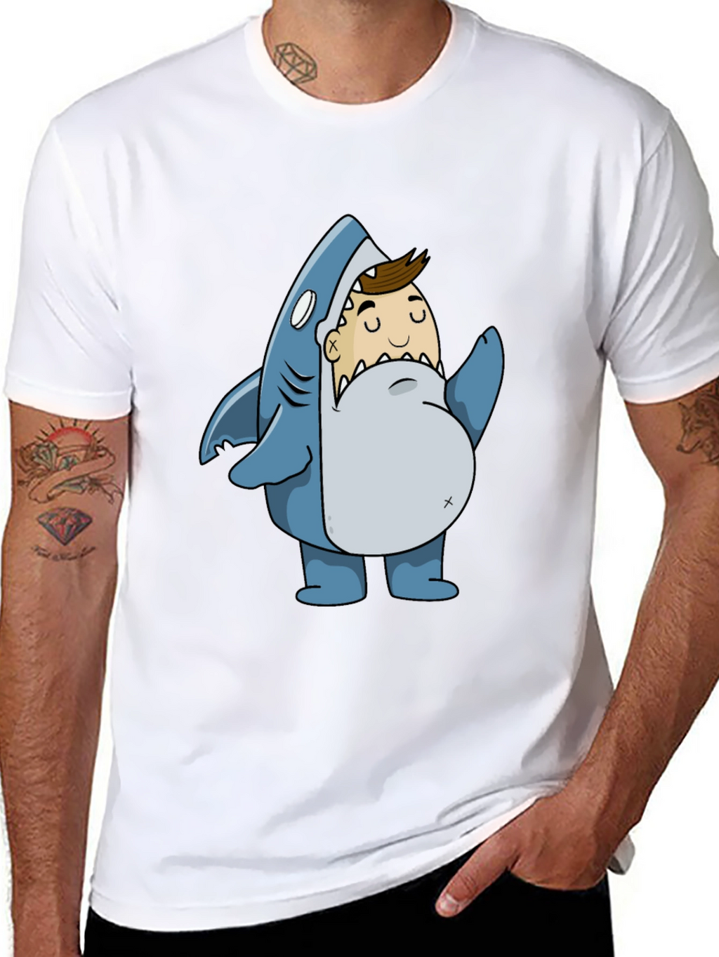 Shark Attack T-Shirt - Novelty Graphic Tee