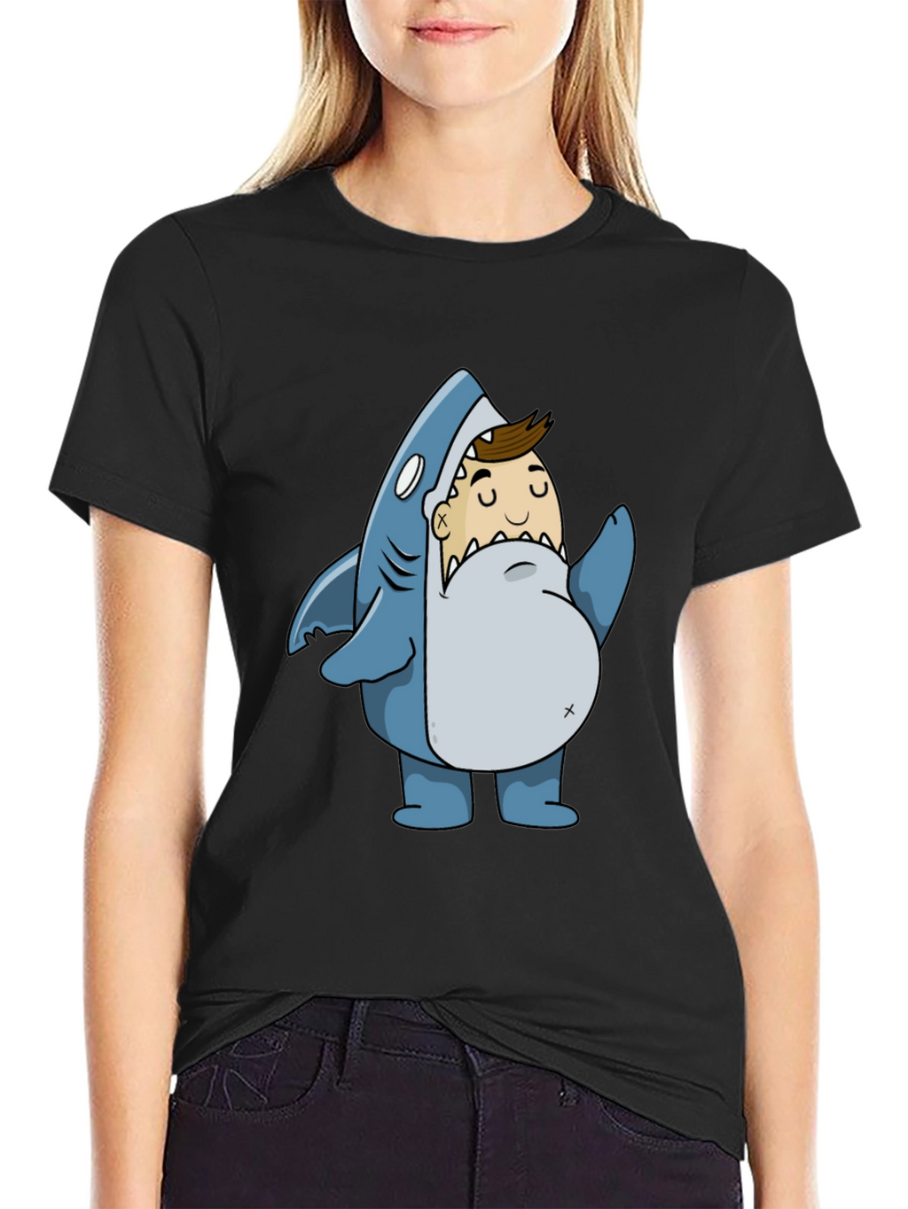 Shark Attack T-Shirt - Novelty Graphic Tee