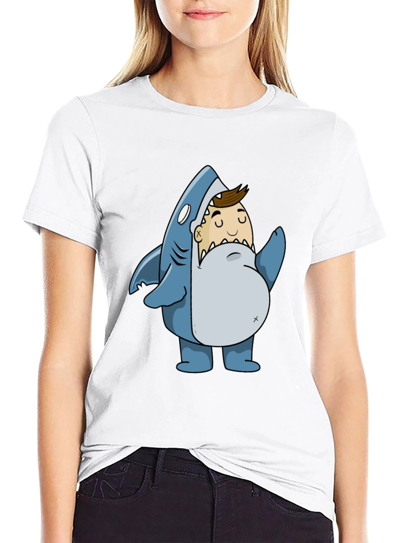 Shark Attack T-Shirt - Novelty Graphic Tee